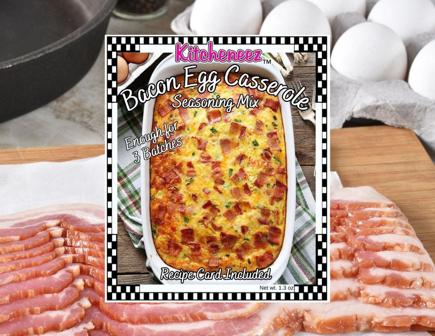 Bacon and Egg Breakfast Casserole Seasoning - Kitcheneez Mixes & More!
