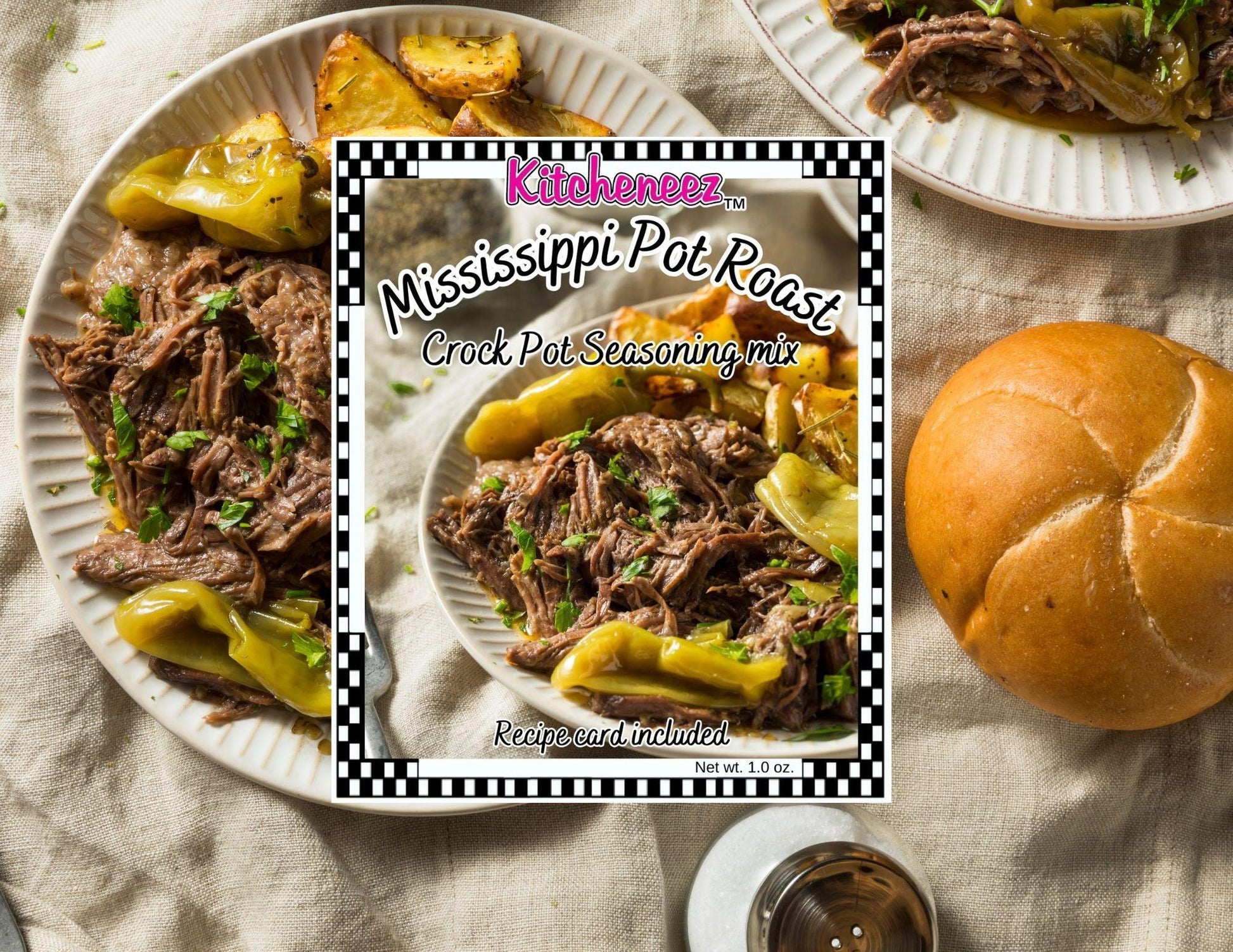 Mississippi Pot Roast Crockpot Spice Seasoning - Kitcheneez Mixes & More!