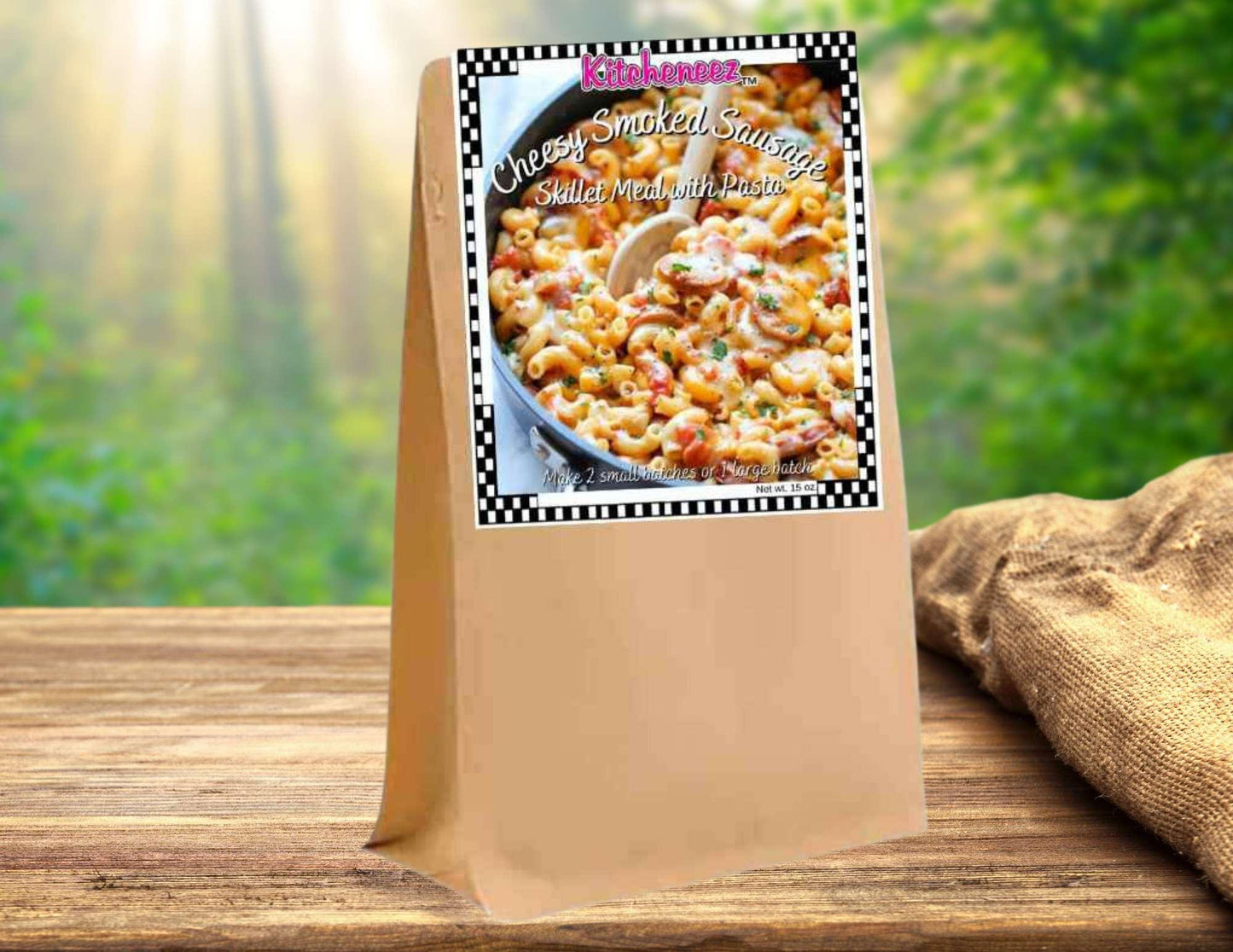 Cheesy Smoked Sausage Skillet Meal Kit with Pasta - Kitcheneez Mixes & More!