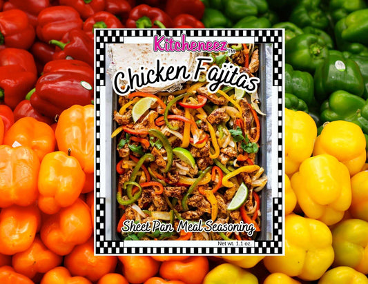 Chicken Fajita Sheet Pan Meal Spice Seasoning - Kitcheneez Mixes & More!