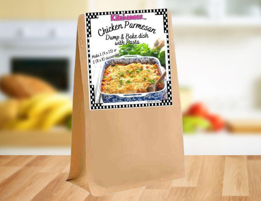 Chicken Parmesan Dump 'n Bake Pasta Meal Kit - Kitcheneez Mixes & More!