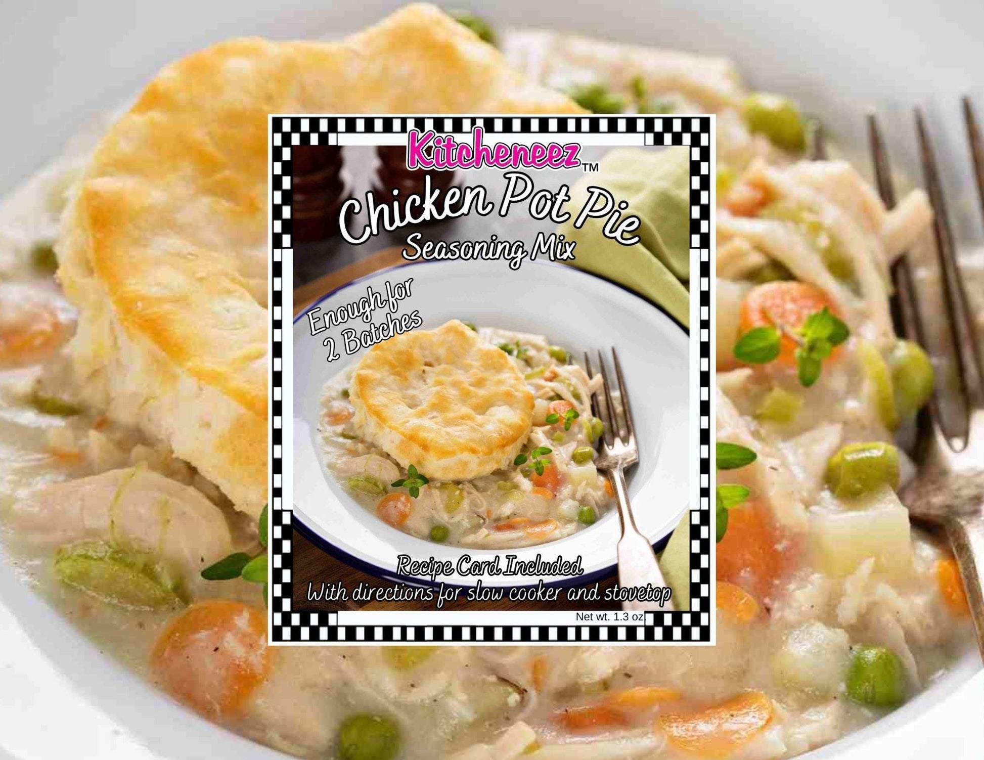 Chicken Pot Pie Crockpot Spice Seasoning - Kitcheneez Mixes & More!