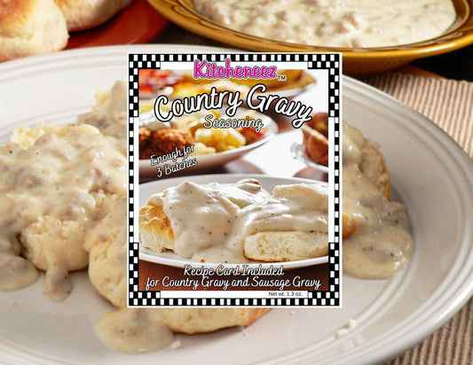 Country Gravy Spice Seasoning- Also known as Sawmill Breakfast Gravy - Kitcheneez Mixes & More!