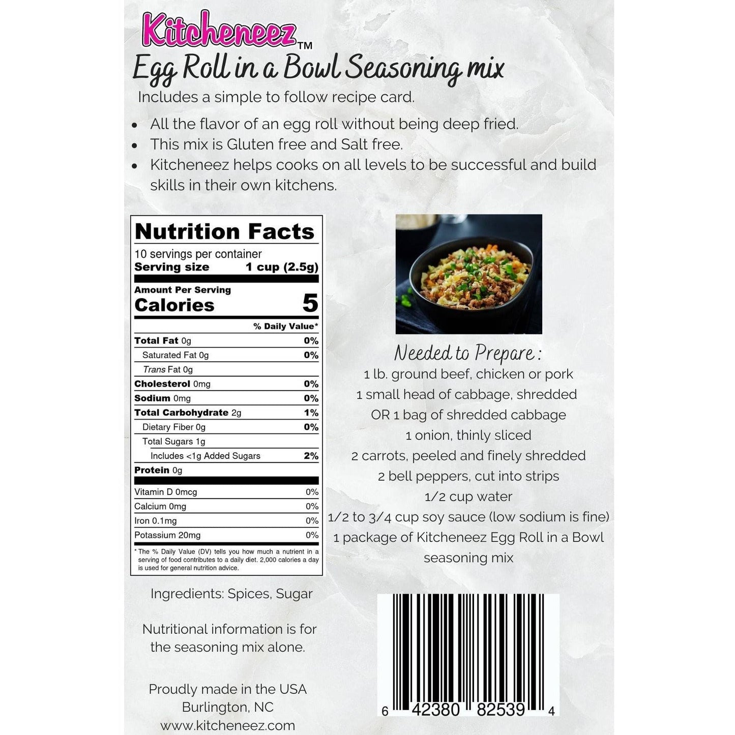 Egg Roll in a Bowl mix
