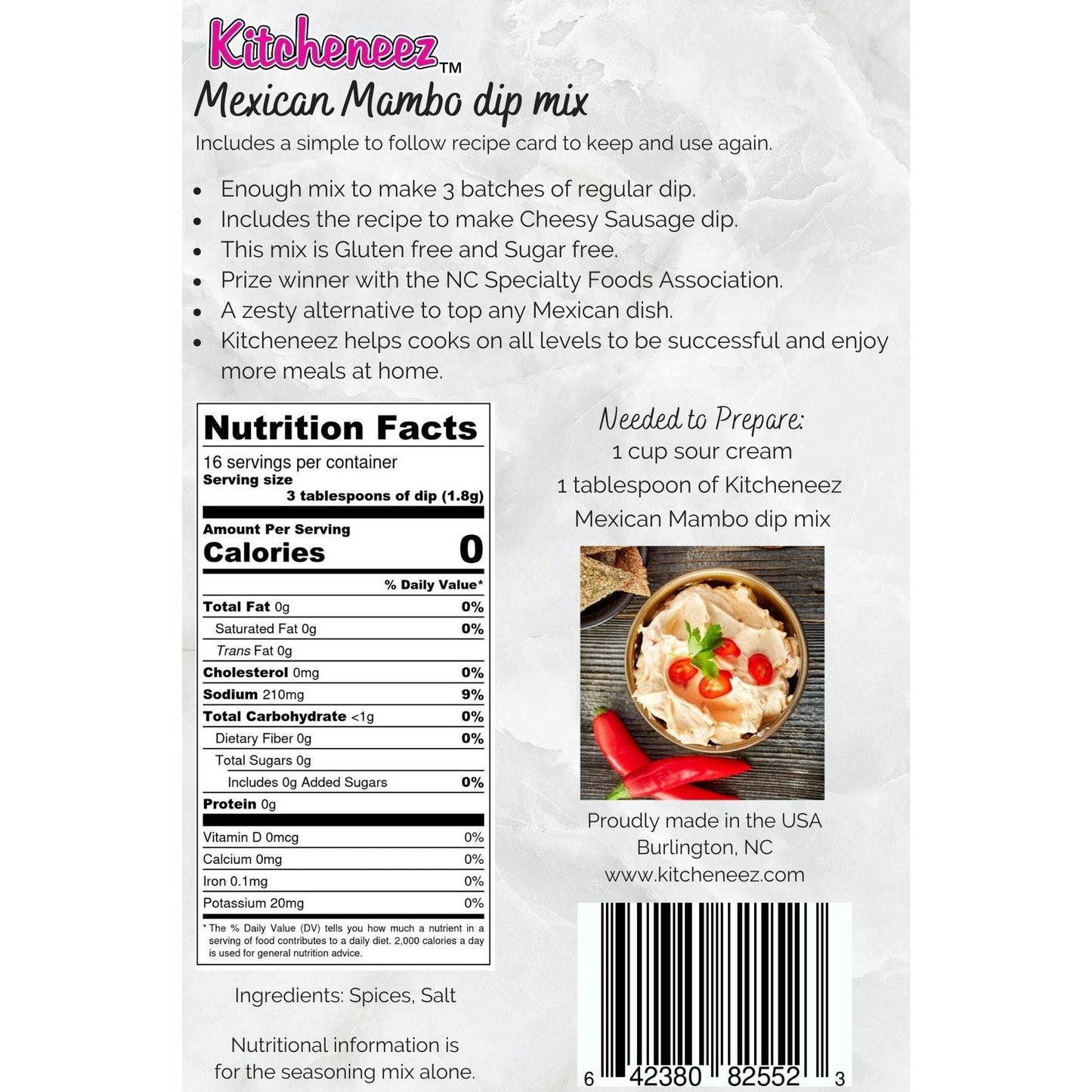 Mexican Mambo dip mix (with a bonus recipe for Cheesy Sausage Dip)