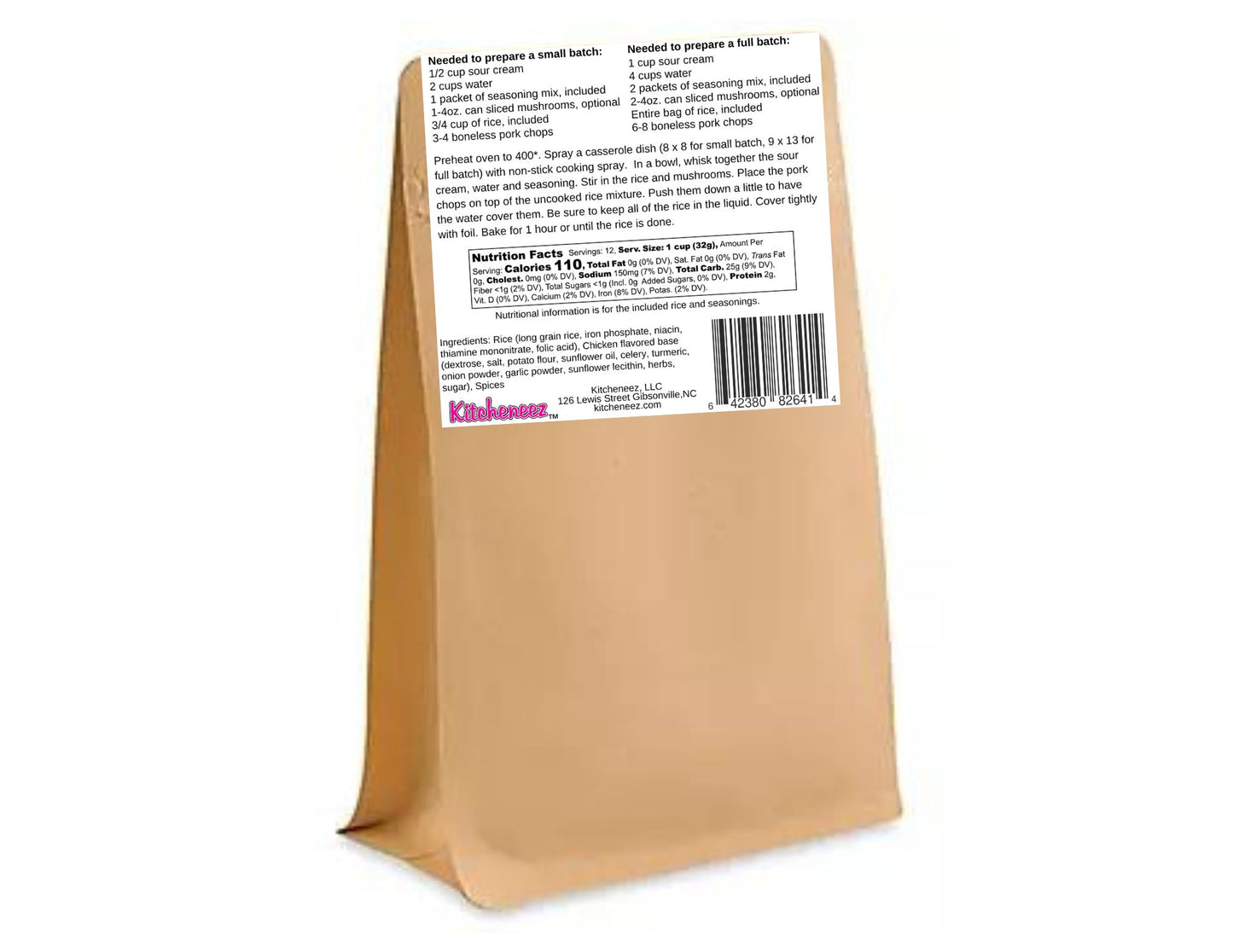 No Peek Pork Chops Dump 'n Bake Rice kit