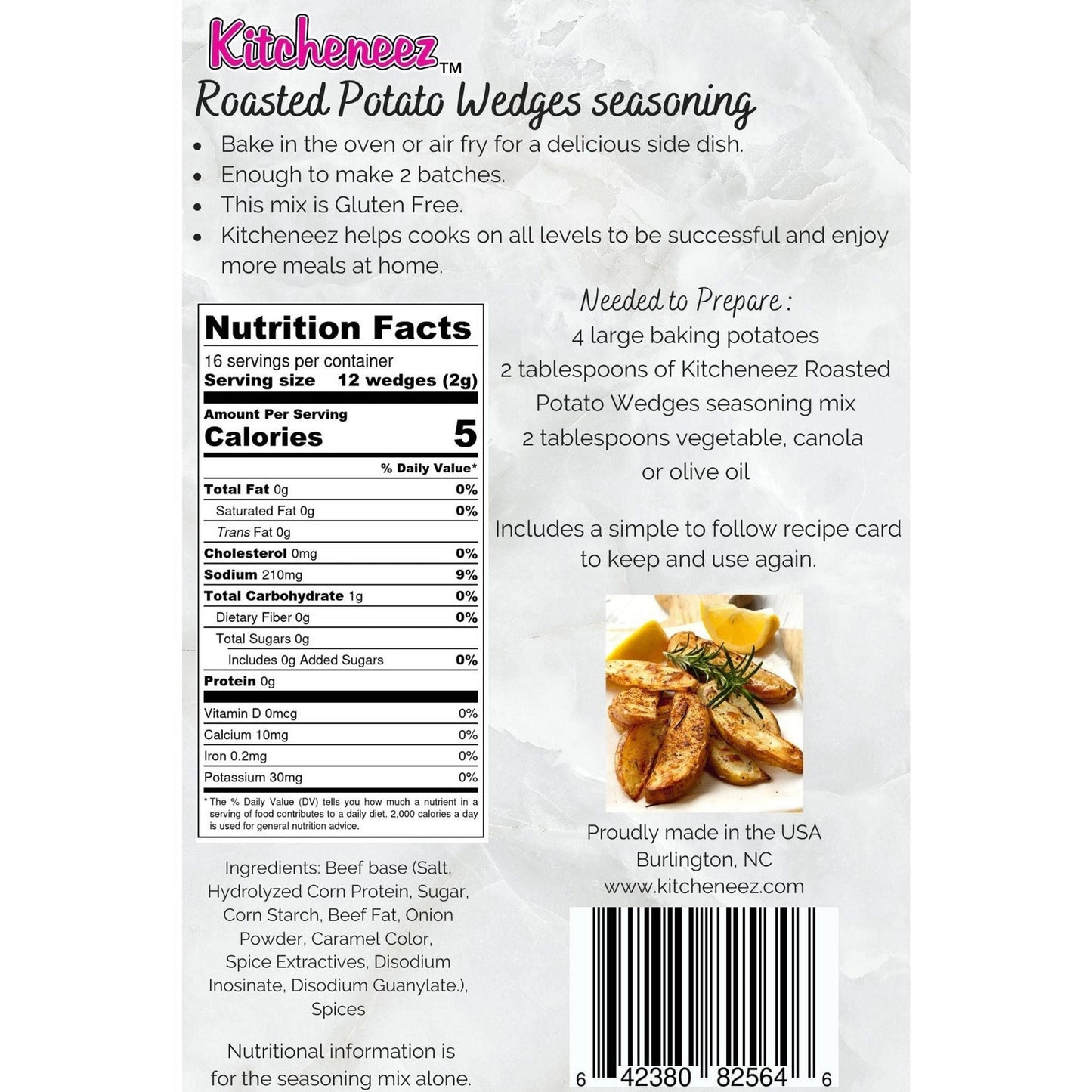 Roasted Potato Wedges seasoning