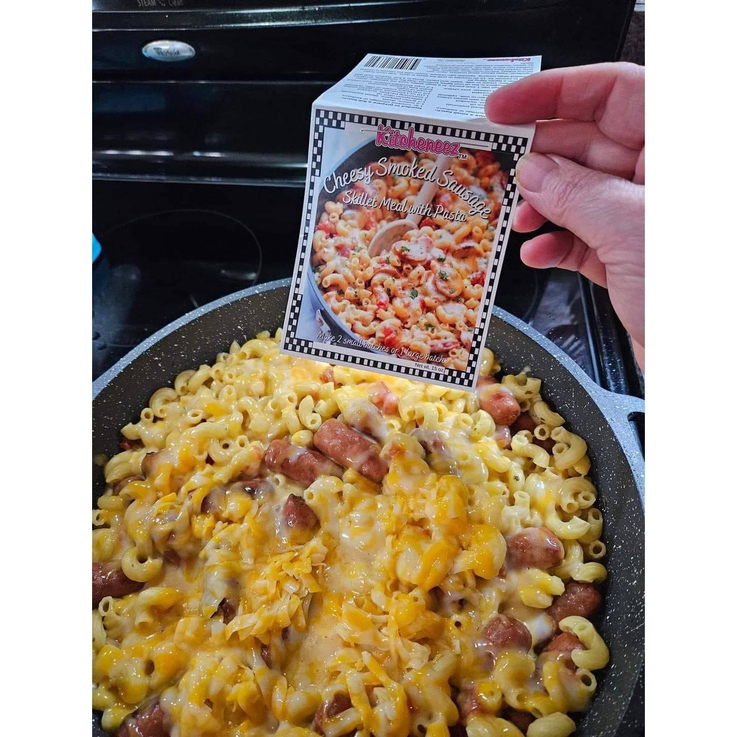 Cheesy Smoked Sausage Skillet Meal Kit with Pasta - Kitcheneez Mixes & More!