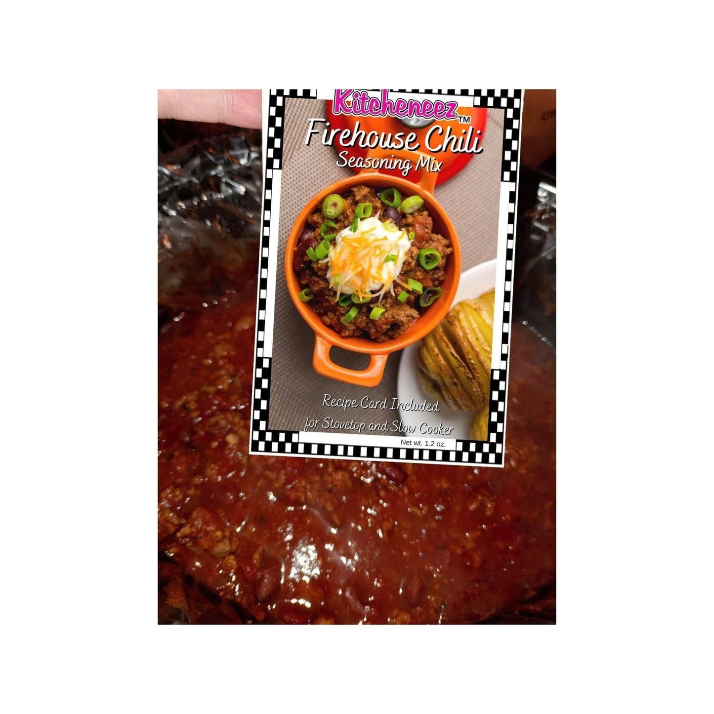 Firehouse Chili Spice Seasoning for Crockpot or Stovetop - Kitcheneez Mixes & More!