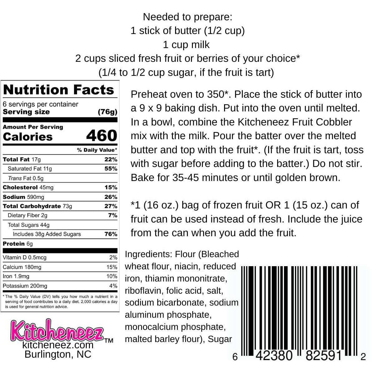 Fruit Cobbler mix - Kitcheneez Mixes & More!