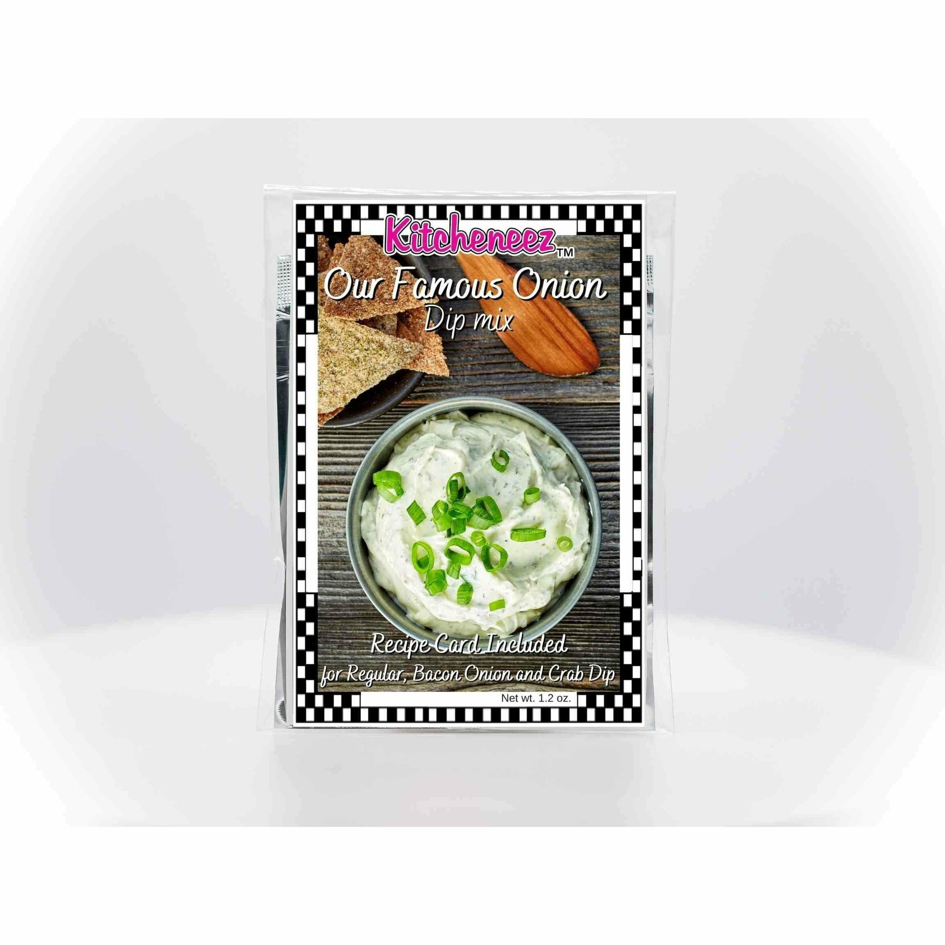 Our Famous Onion dip mix (with the recipes for Crab dip and Bacon Onion dip) - Kitcheneez Mixes & More!