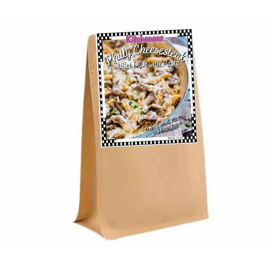 Philly Cheesesteak Skillet Meal with pasta included - Kitcheneez Mixes & More!