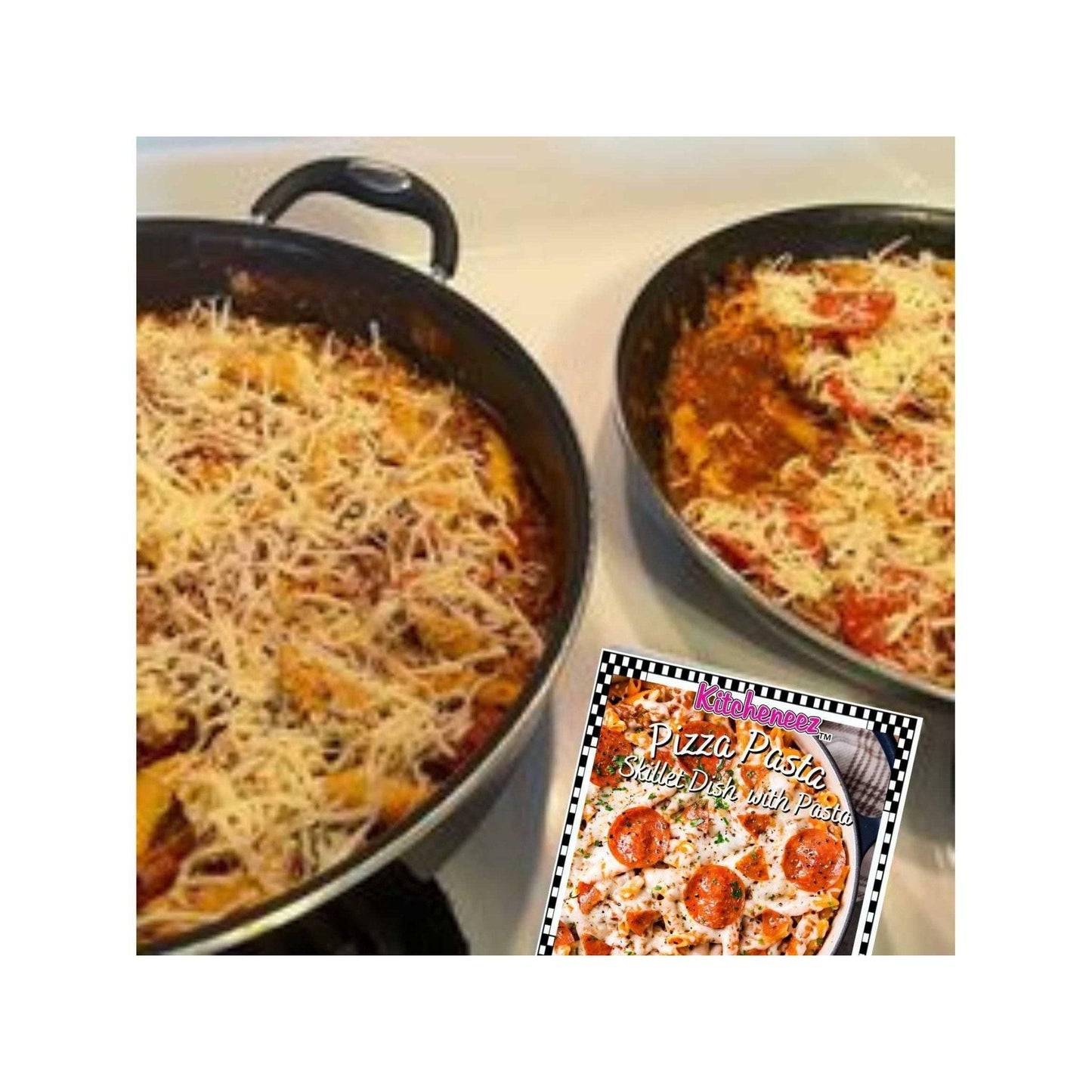 Pizza Pasta Skillet Meal Kit with Seasoning and Pasta - Kitcheneez Mixes & More!