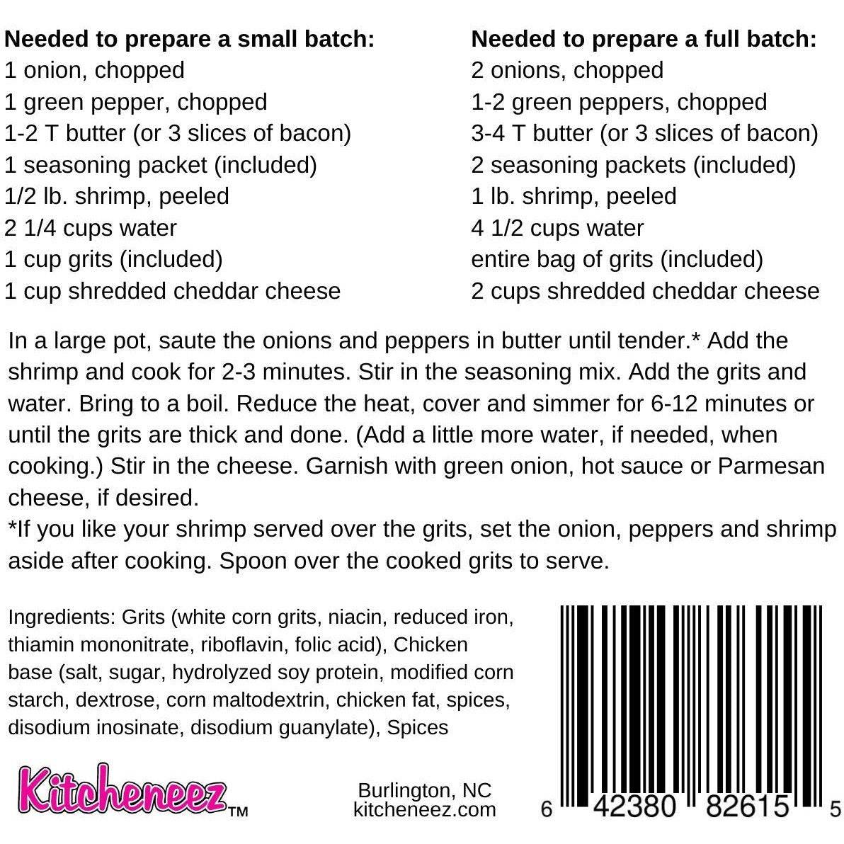 Shrimp n' Grits One Pot Dish with grits included - Kitcheneez Mixes & More!