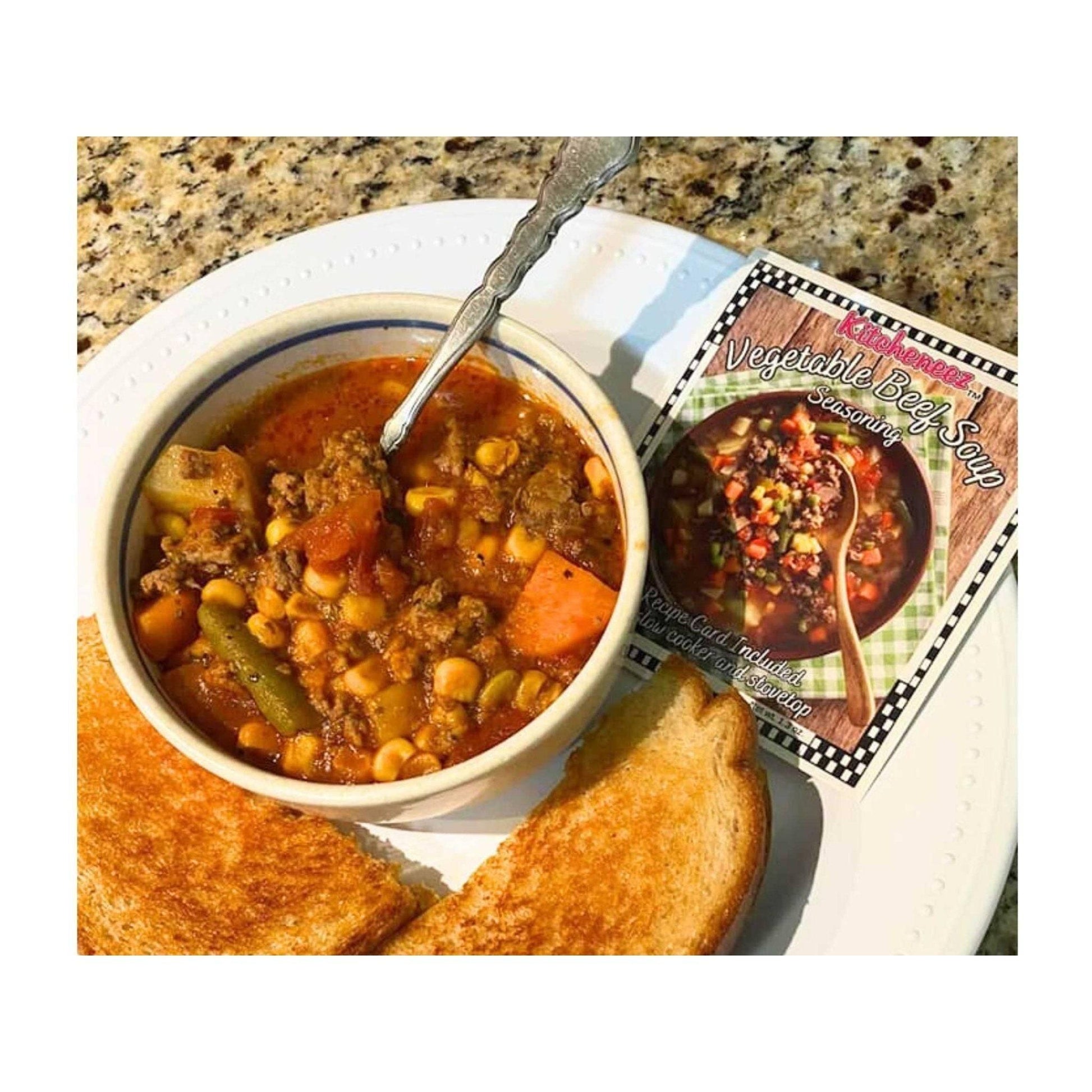 Vegetable Beef Soup Seasoning for Crockpot or Stovetop - Kitcheneez Mixes & More!