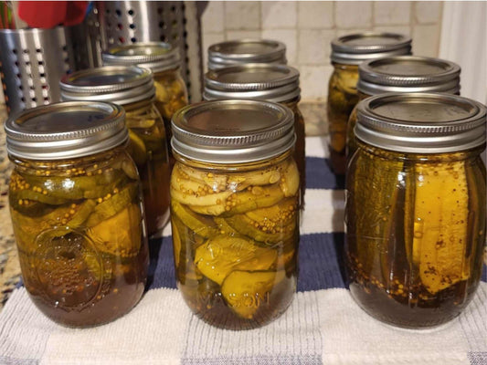 Canned Pickles using our Refrigerator Pickle seasoning mix - Kitcheneez Mixes & More!