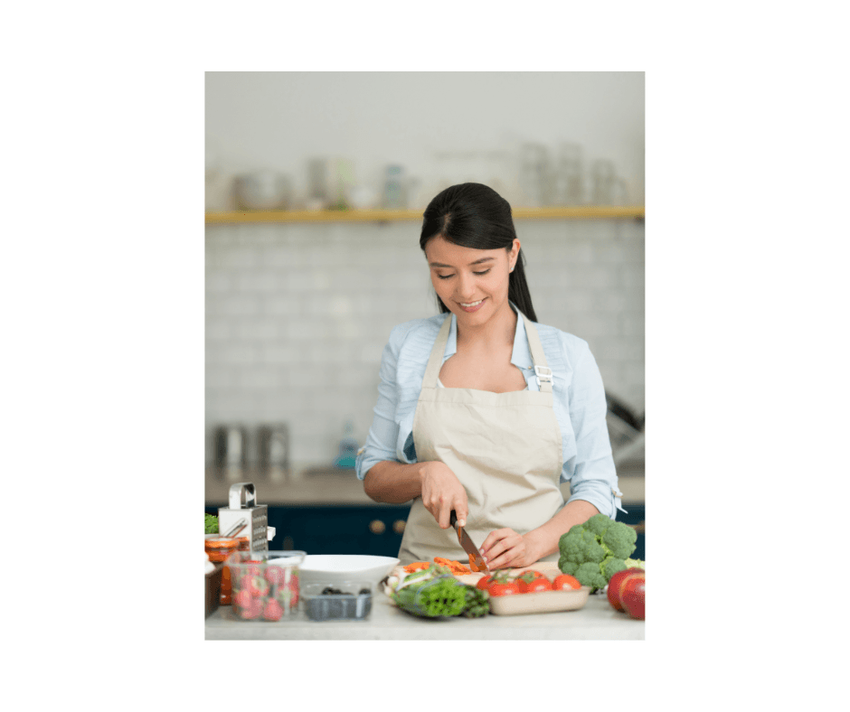 woman preparing meal