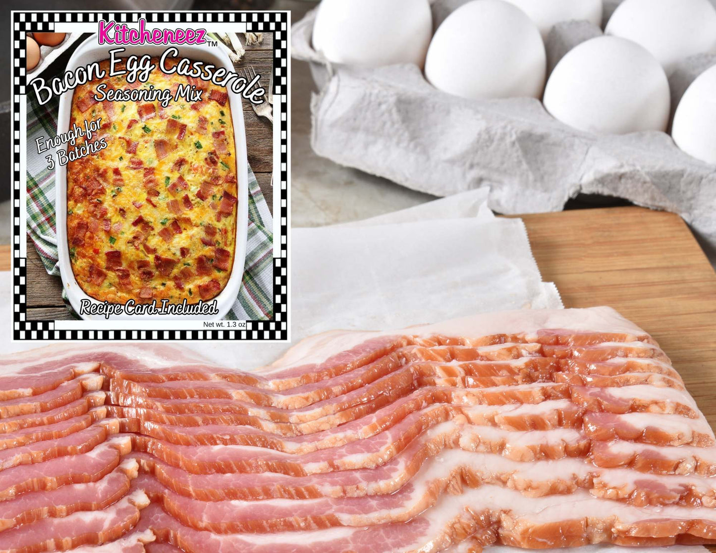 Bacon & Egg Casserole Spice Seasoning - Kitcheneez Mixes & More!