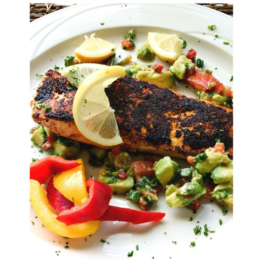 Our blackening seasoning, perfect for adding a flavorful kick to your salmon or tuna steaks.