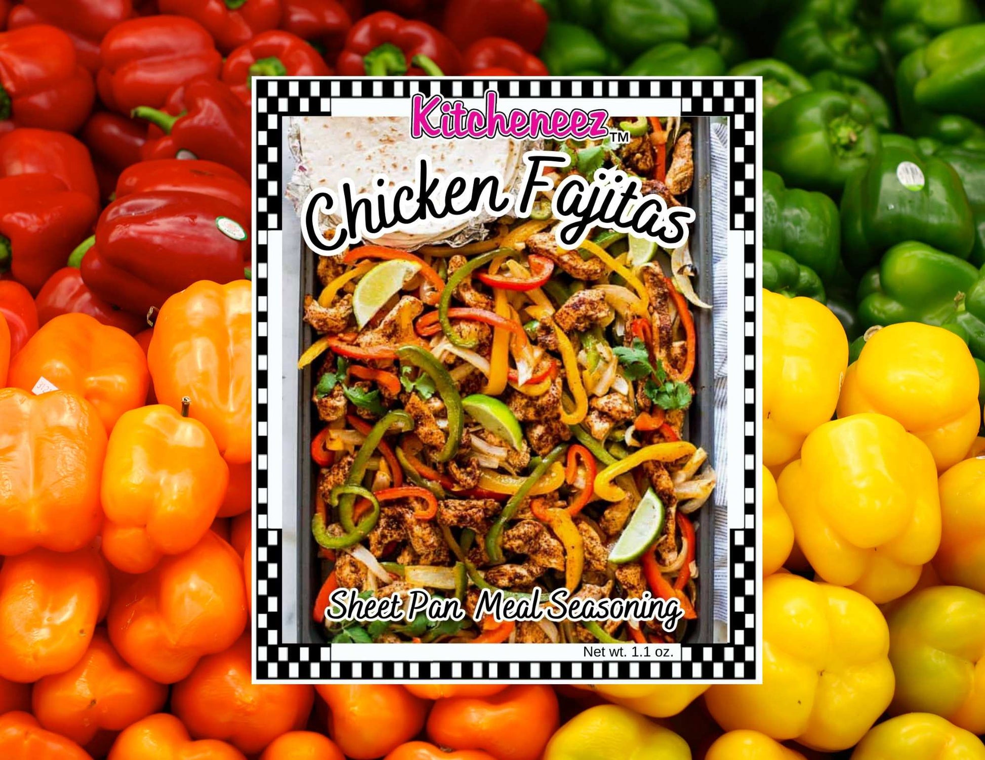 Chicken Fajita Sheet Pan Meal Spice Seasoning - Kitcheneez Mixes & More!