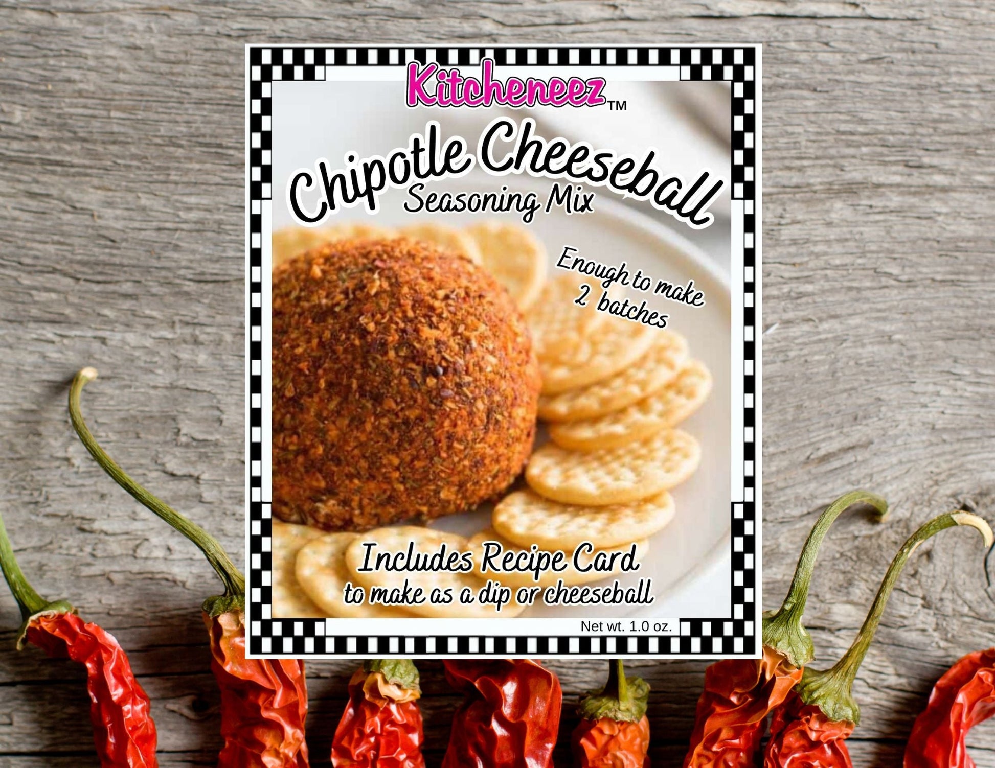 Chipotle Cheeseball mix - Use as a cheese ball or dip - Kitcheneez Mixes & More!