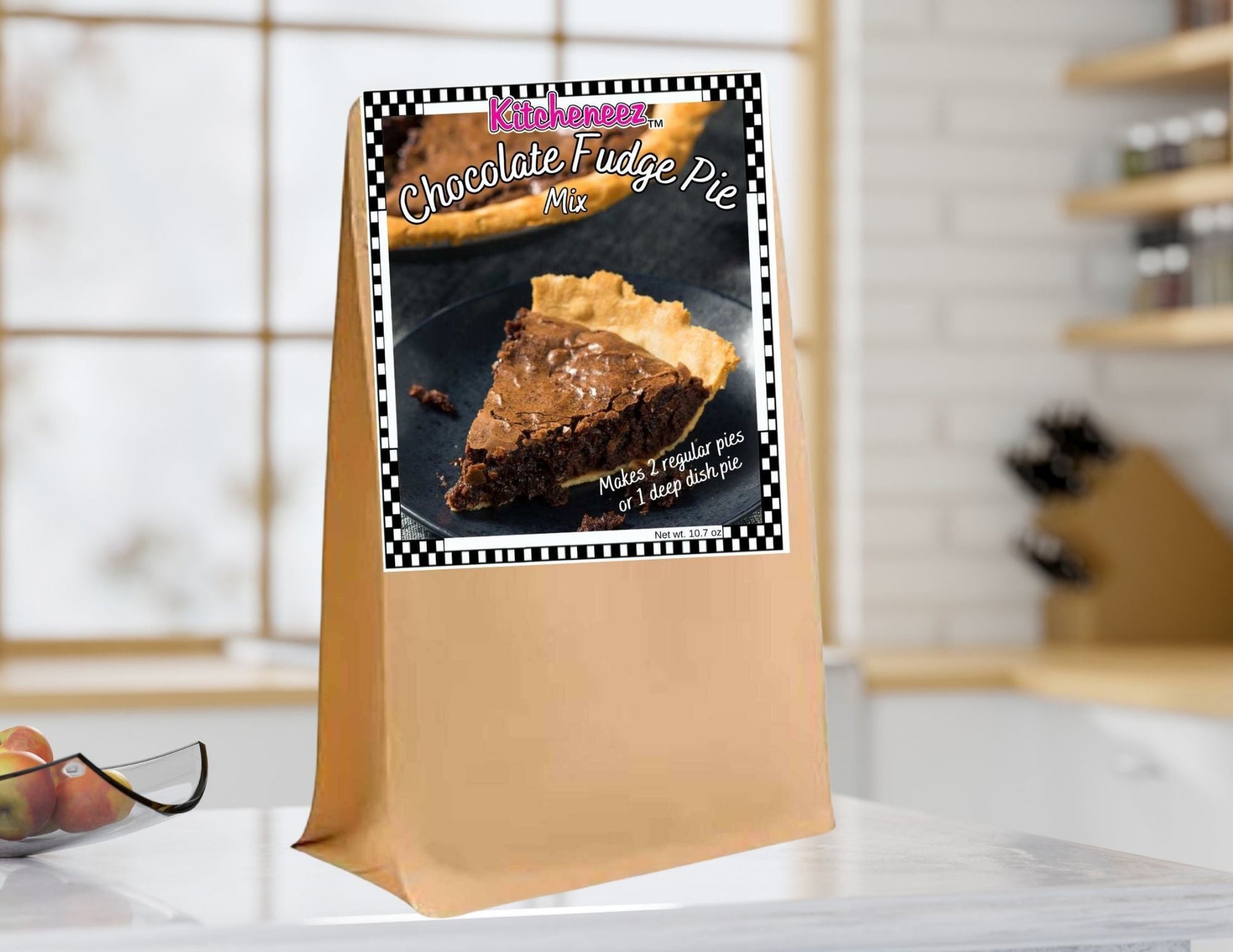 Chocolate Fudge Pie Mix - Kitcheneez Mixes & More!