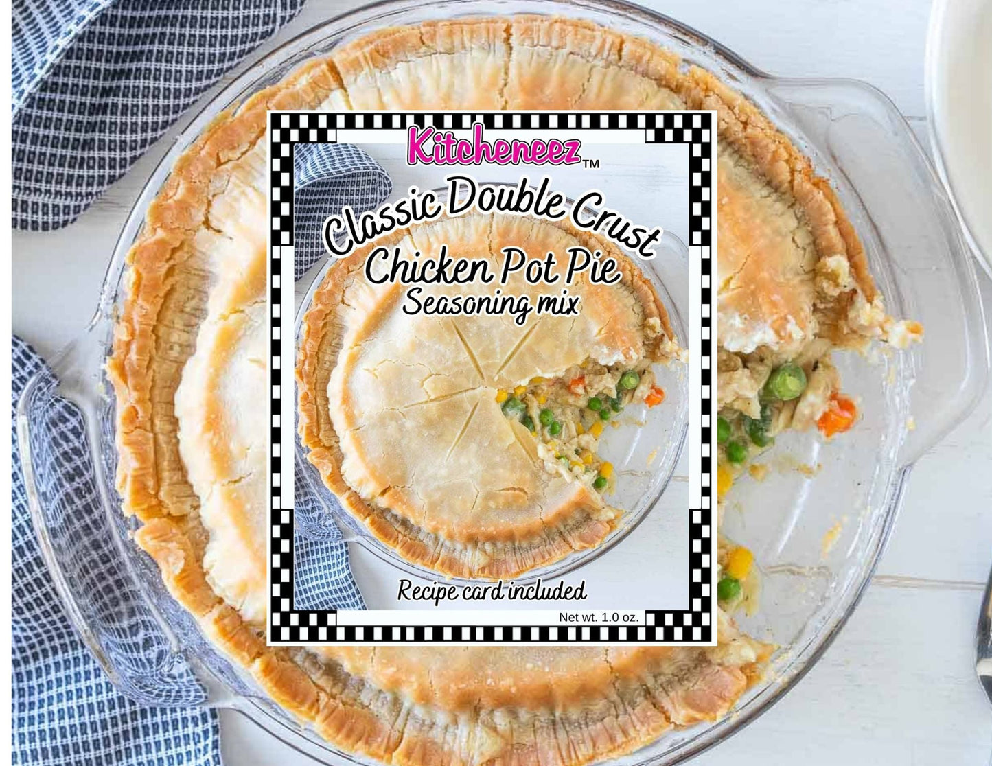 Classic Double Crust Chicken Pot Pie Seasoning - Kitcheneez Mixes & More!