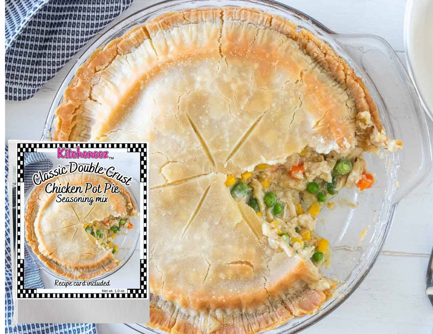 Classic Double Crust Chicken Pot Pie Seasoning - Kitcheneez Mixes & More!