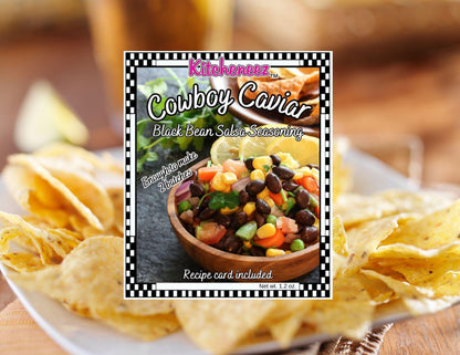 Cowboy Caviar (Black Bean Salsa) seasoning - Kitcheneez Mixes & More!