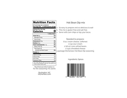 Hot Bean Dip Seasoning Spice - Kitcheneez Mixes & More!