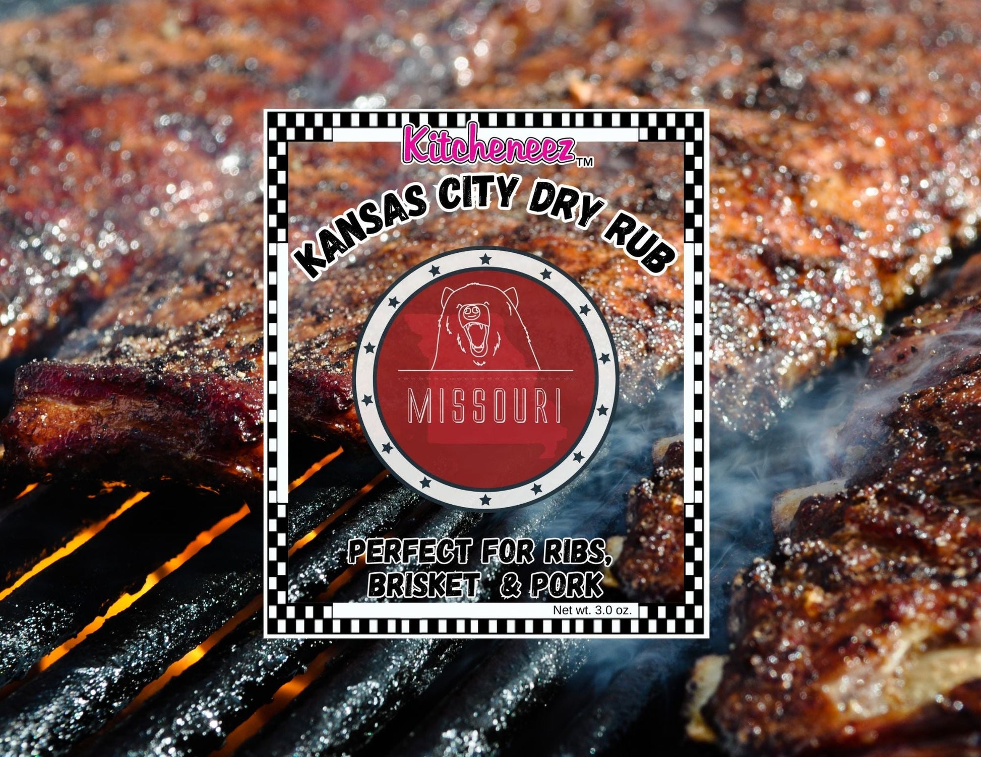 Kansas City Dry Rub - Perfect for ribs, brisket and pork! - Kitcheneez Mixes & More!