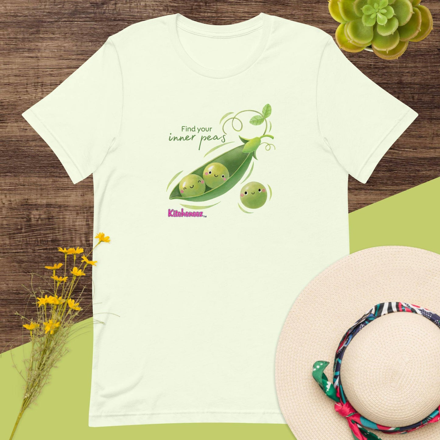 Kitcheneez "Feel Your Inner Peas" Fun T - Shirt - Kitcheneez Mixes & More!