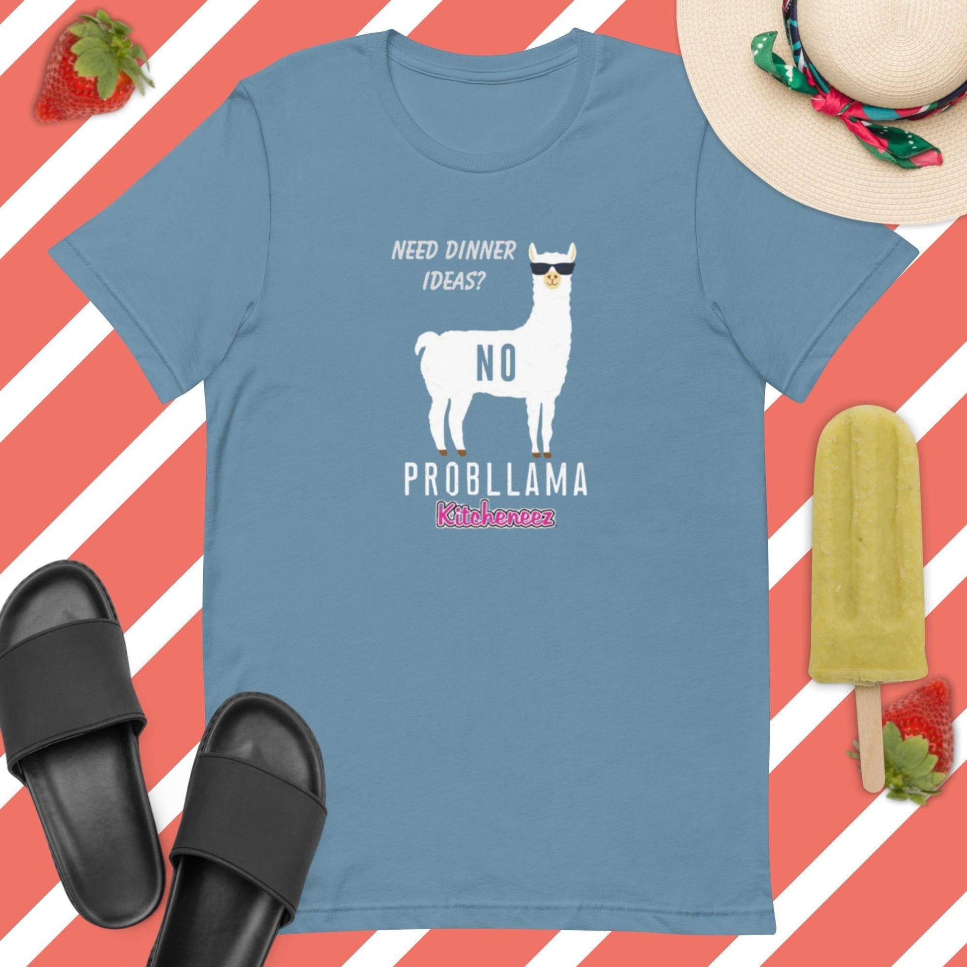 Kitcheneez "Need Dinner Ideas? No Problama" Fun T - Shirt - Kitcheneez Mixes & More!