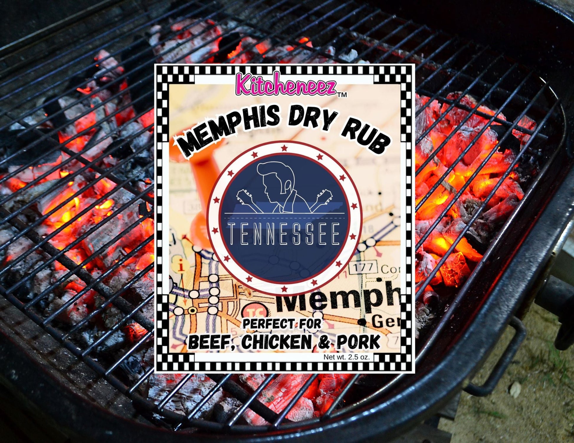 Memphis Dry Rub - Perfect for beef, chicken, pork! - Kitcheneez Mixes & More!