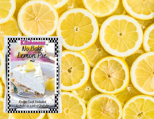 No Bake Lemon Pie with Quick Pie and Dip recipe included - Kitcheneez Mixes & More!