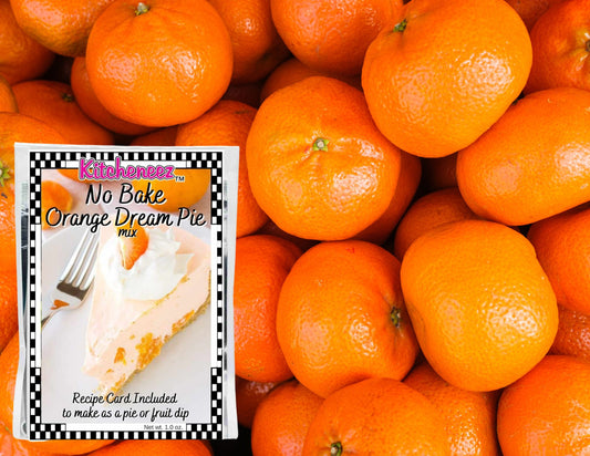 No Bake Orange Dream Pie with Quick Pie & Dip recipes included - Kitcheneez Mixes & More!