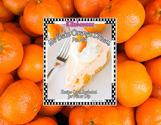 No Bake Orange Dream Pie with Quick Pie & Dip recipes included - Kitcheneez Mixes & More!