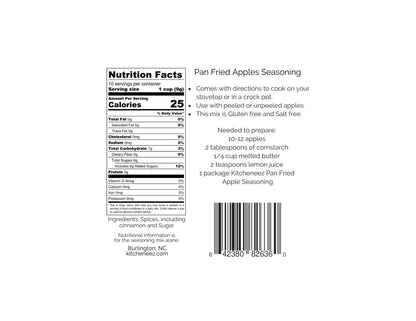 Pan Fried Apples Spice Seasoning - Kitcheneez Mixes & More!