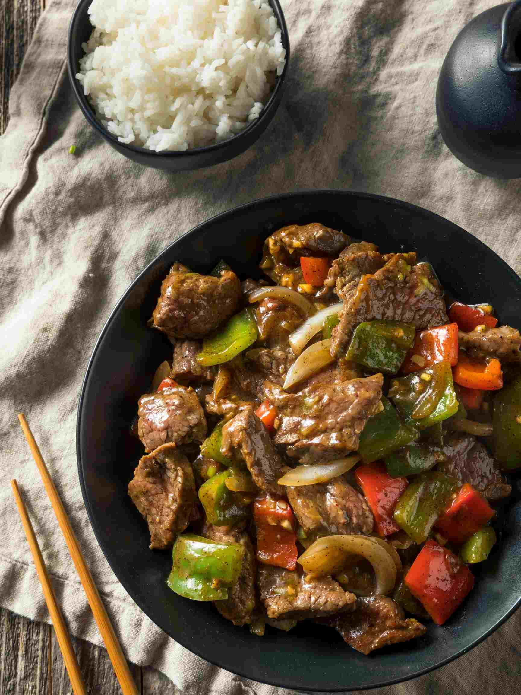 Pepper Steak in a Pan