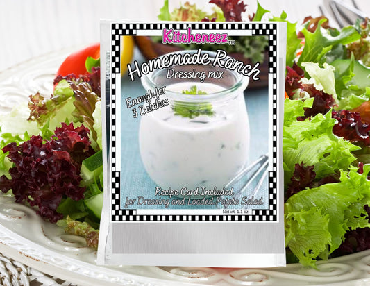 Homemade Ranch dressing mix (with bonus recipe for Loaded Baked Potato Salad)