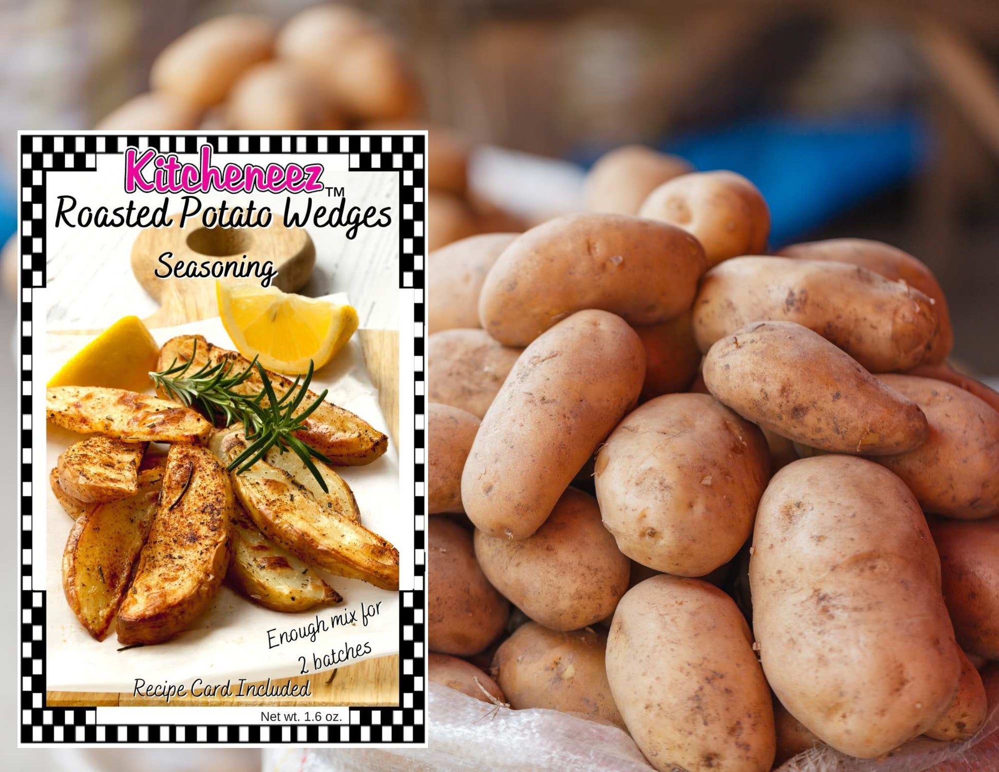 Roasted Potato Wedges Spice Seasoning - Kitcheneez Mixes & More!