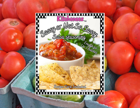 Sassy Salsa Spice Seasoning - Make it hot or not! - Kitcheneez Mixes & More!