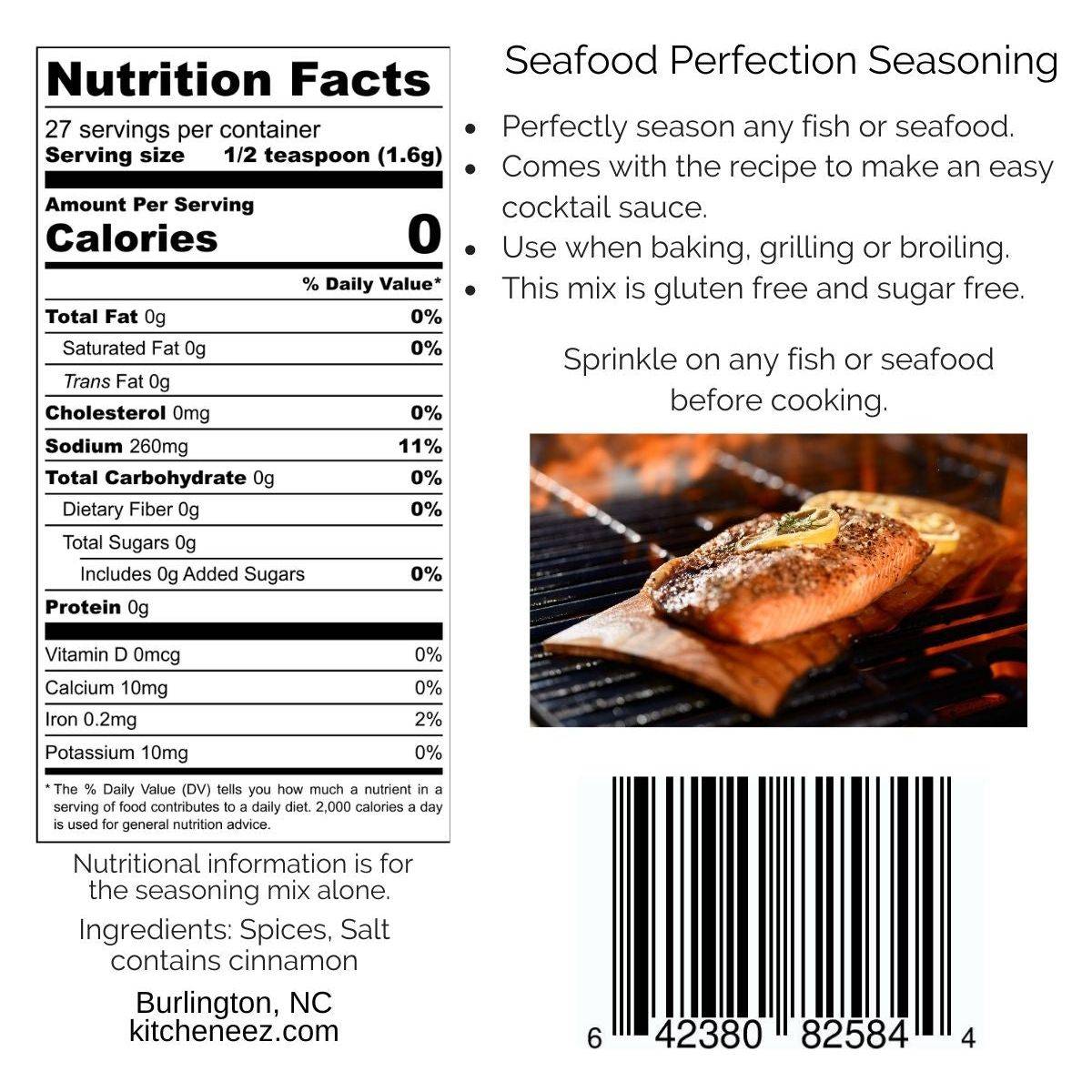 Seafood Perfection Seasoning - Kitcheneez Mixes & More!