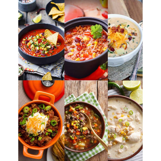 Shop & Save: Baked Potato Soup, Firehouse Chili, Chicken Tortilla Soup, Taco Soup, White Chicken Chili and Vegetable Beef Soup - Kitcheneez Mixes & More!