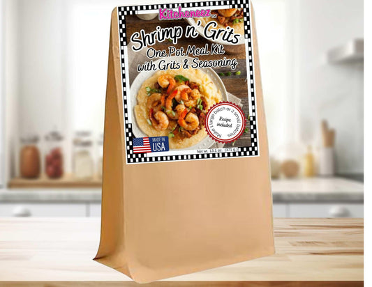Shrimp n' Grits One Pot Dish Kit with Seasonings and Grits