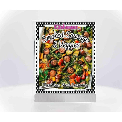 Smoked Sausage and Veggies Sheet Pan Spice Seasoning - Kitcheneez Mixes & More!