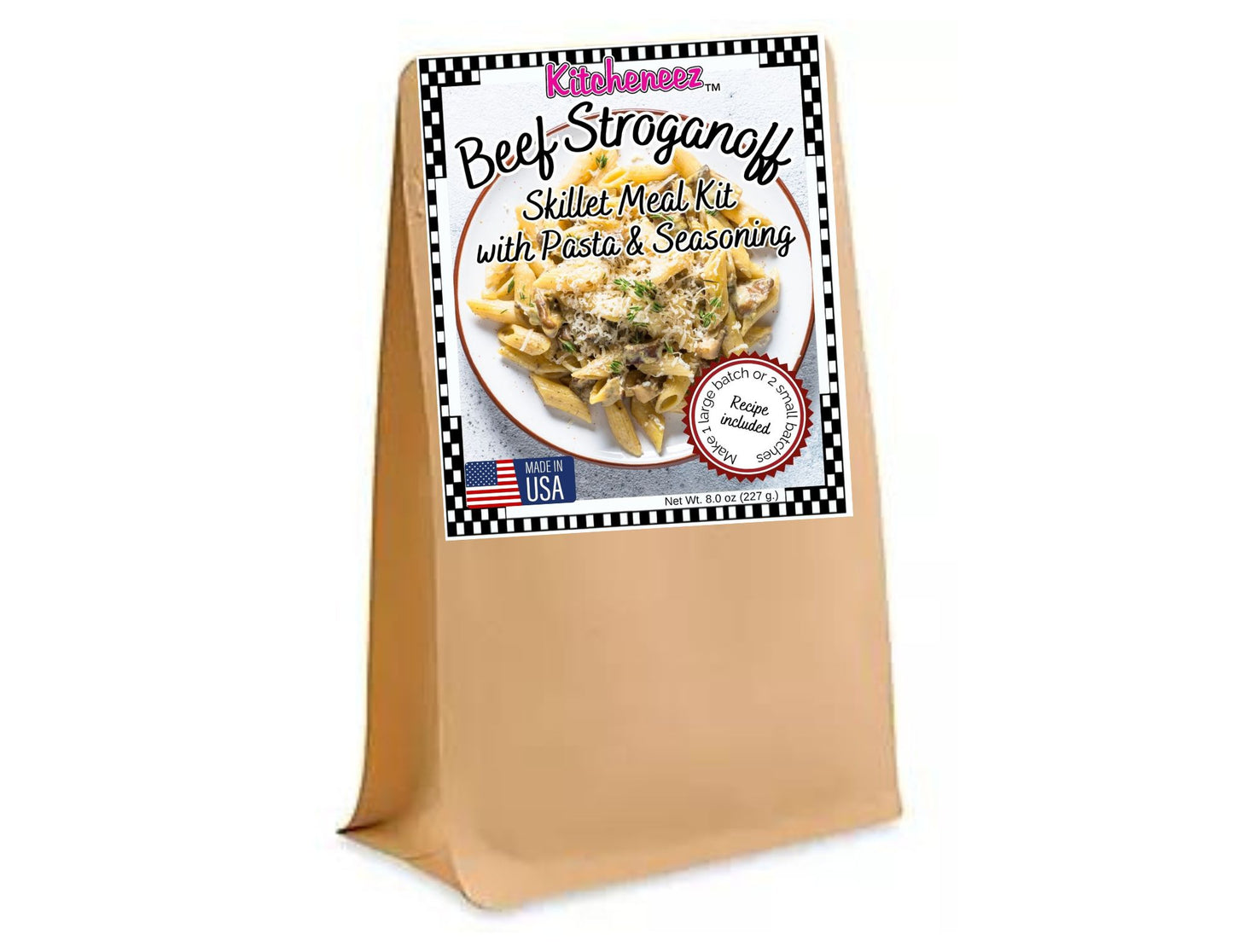 Beef Stroganoff Skillet Meal Kit with Seasoning and Pasta