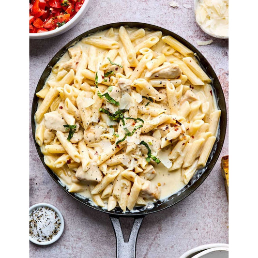 Three Cheese Chicken Penne Skillet Meal with pasta included - Kitcheneez Mixes & More!
