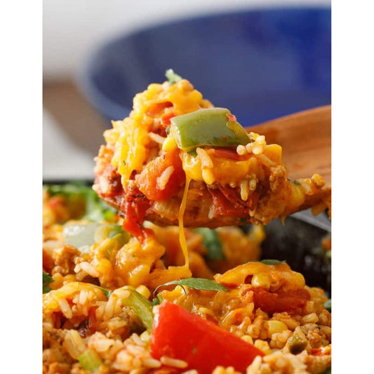 Unstuffed Peppers Skillet dish: a delicious and colorful dish bursting with flavor.