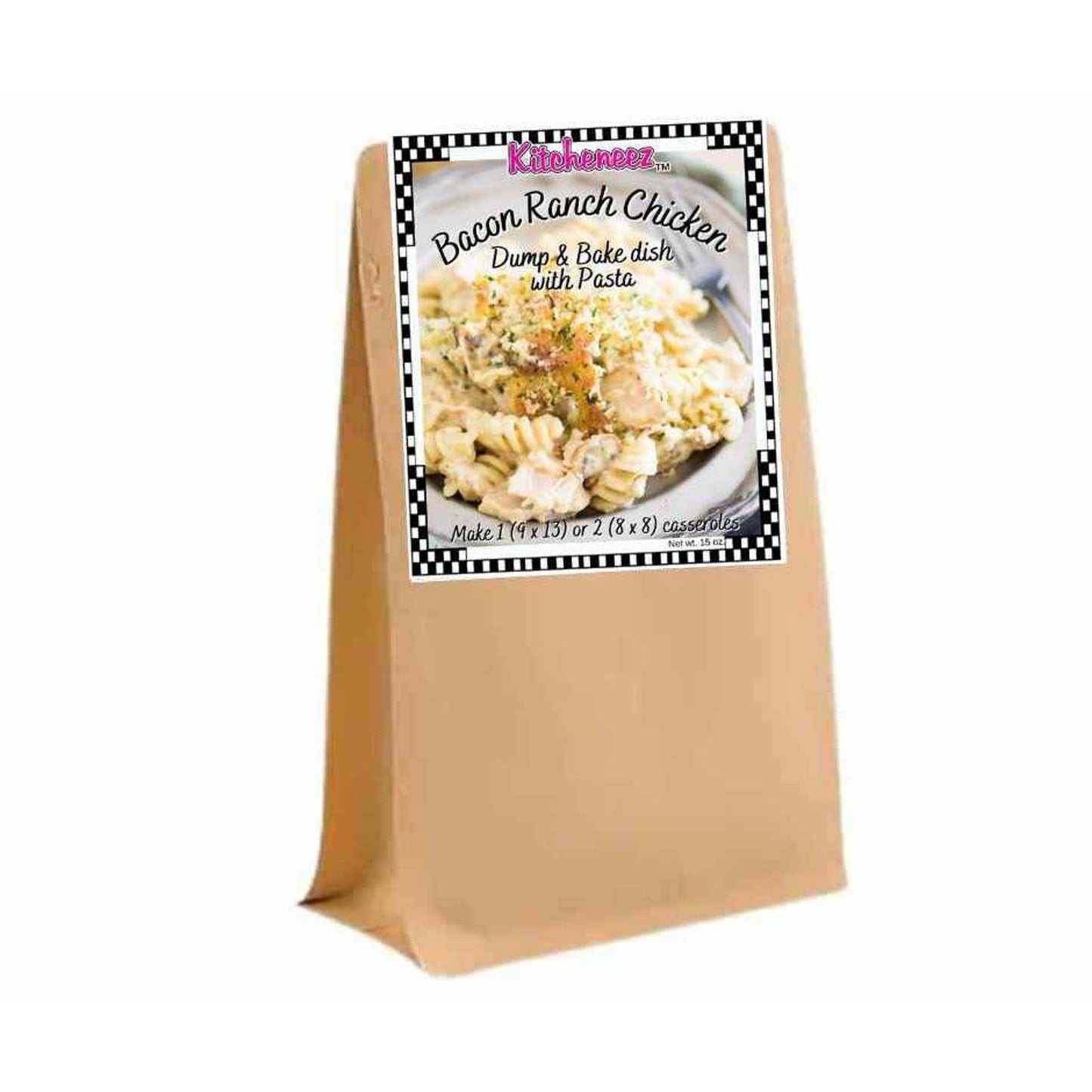 Bacon Ranch Chicken Dump 'n Bake Meal with pasta included - Kitcheneez Mixes & More!